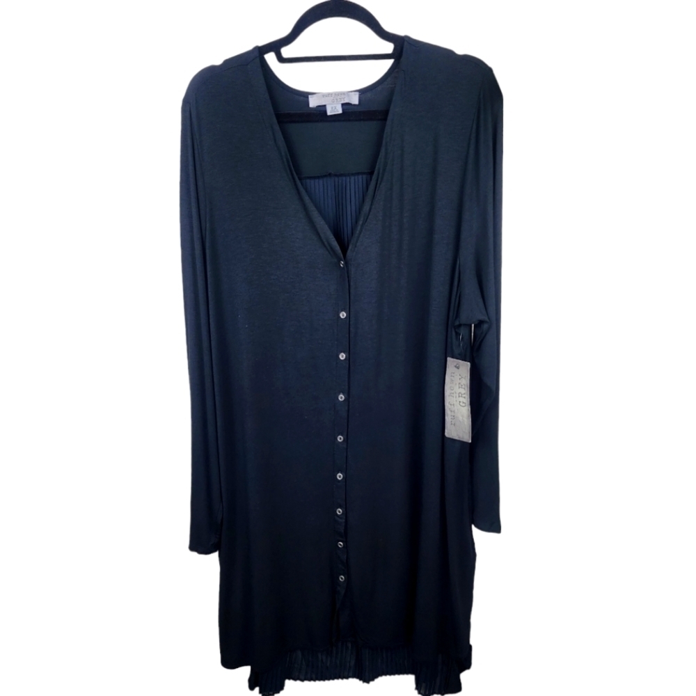 RUFF HEWN Long Sleeve Pleated Blouse Size 2X